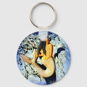 zwarte zeemeermin sleutelhanger