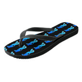 zwarte zeemeermin teenslippers (Schuin)