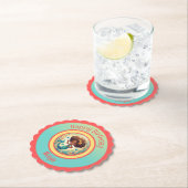 Zwarte Zeemeermin Verjaardag Kartonnen Onderzetters (Insitu)