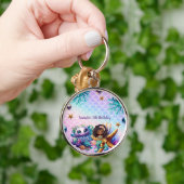 Zwarte Zeemeermin Verjaardag Sleutelhanger (Hand)