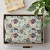 Zwarte Zeemeermin Verjaardag Tissuepapier in Geel (Geschenk)