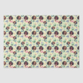 Zwarte Zeemeermin Verjaardag Tissuepapier in Geel (Voorkant)