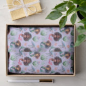 Zwarte Zeemeermin Verjaardag Tissuepapier in Paars (Geschenk)