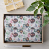 Zwarte Zeemeermin Verjaardag Tissuepapier in Wit (Geschenk)