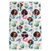 Zwarte Zeemeermin Verjaardag Zakje in Wit (Achterkant)