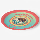 Zwarte Zeemeermin Verjaardagspapier Bord (Gekanteld)