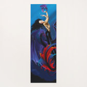 Zwarte Zeemeermin Water Dragons Paarse Yogamat (Achterkant)