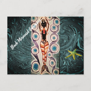 Zwarte Zeemeerminnaar. Briefkaart