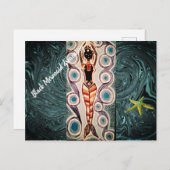 Zwarte Zeemeerminnaar. Briefkaart (Voorkant / Achterkant)