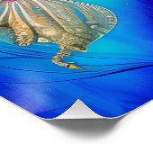 Zwarte Zeemeerminnen Melanine Zeemeermin Oceaan Ze Perfect Poster (Hoek)