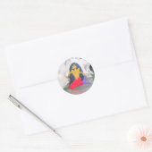 zwarte zeemeervis sticker (Envelop)