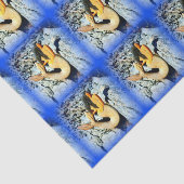 zwarte zeemieblauw tissuepapier (Detail)