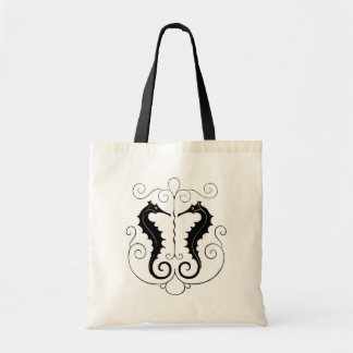  zwarte zeepaardjes tote bag