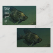 Zwarte zeeplap visitekaartje (Voorkant / Achterkant)