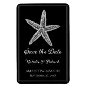 Zwarte Zeester Sla de Datum Op Magneet (Verticaal)