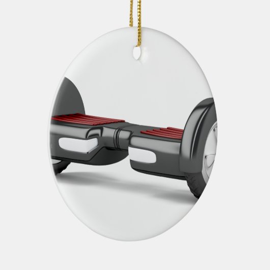 Zwarte zelfbalancerende scooter keramisch ornament (Rechts)