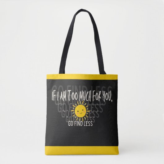 Zwarte zelfverzekerde vrouw gelukkig zonneschijn tote bag (Voorkant)