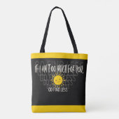 Zwarte zelfverzekerde vrouw gelukkig zonneschijn tote bag (Achterkant)