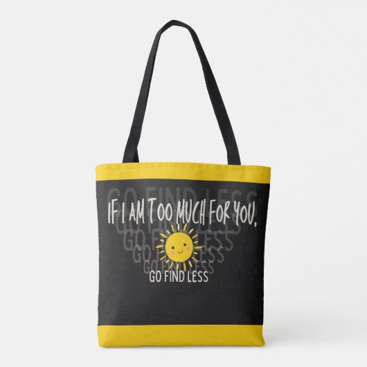 Zwarte zelfverzekerde vrouw gelukkig zonneschijn tote bag (Achterkant)