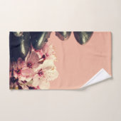 Zwarte Zen Stenen Bloemen Bad Handdoek (Handdoek)