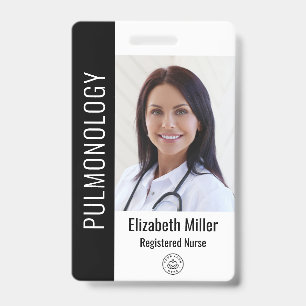 Zwarte ziekenhuis medische werknemer foto ID Badge