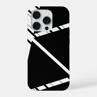 Zwarte Zig Zag Patroon iPhone Hoes 15 Pro Case