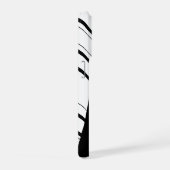 Zwarte Zig Zag Patroon iPhone Hoesje 15 Pro Case (Rechterkant)
