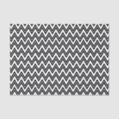 Zwarte zigzag Chevron over witte achtergrond Tissuepapier (Voorkant)