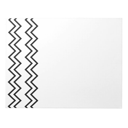 Zwarte Zigzag Notitieblok (Voorkant)