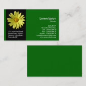 Zwarte zijband ventilator - Geel Daisy - Groen Visitekaartje (Voorkant / Achterkant)