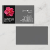 Zwarte zijband ventilator - Rode Camellia II Visitekaartje (Voorkant / Achterkant)