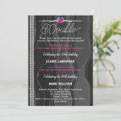 Zwarte Zijde, parels en roze volwassen verjaardag Kaart (Staand voorkant)