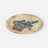 Zwarte zijde van de Borden van Pug Pirate Paper Papieren Bordje (Gekanteld)