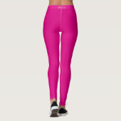 Zwarte Zijstreep Roze Leggings (Achterkant)
