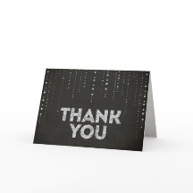 Zwarte & Zilver Glitter Dank Je Kaart