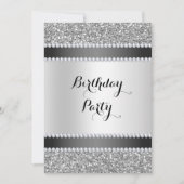 Zwarte & Zilver, Glitter & Diamonds, zondag Kaart (Voorkant)