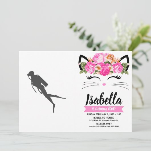 Zwarte zilverduikers kaart (Staand voorkant)