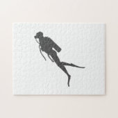 Zwarte zilverduikers legpuzzel (Horizontaal)