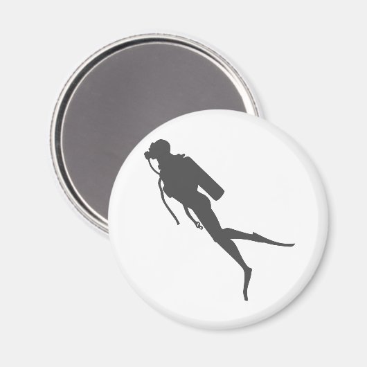 Zwarte zilverduikers magneet (Voorkant / Achterkant)