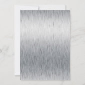 Zwarte, zilveren bachelor-partij op maat van de da save the date (Achterkant)