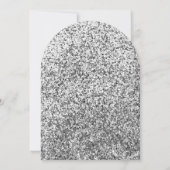 Zwarte zilveren ballonnen 21ste verjaardagsfeest kaart (Achterkant)