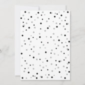 Zwarte & Zilveren Confetti 80ste verjaardag Kaart (Achterkant)