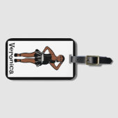 Zwarte Zilveren Danser #1 Bagagelabel (Voorkant (horizontaal))