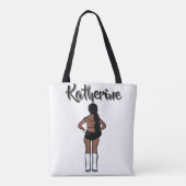 Zwarte Zilveren Danser #1 Tote Bag (Achterkant)