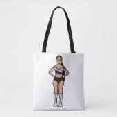 Zwarte Zilveren Danser #2 Tote Bag (Voorkant)