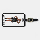 Zwarte Zilveren Danser #3 Bagagelabel (Voorkant horizontaal)