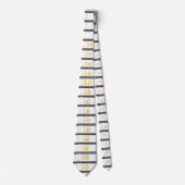 Zwarte, zilveren en witte das voor 50e verjaardag (Voorkant)