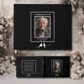 Zwarte Zilveren Kardinalen Echte Folie Begrafenis  Gastenboek