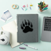 Zwarte zilveren poot met koel effect sticker (iPad Cover)