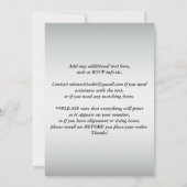 Zwarte Zilveren Sierlijke Rol 25-jarig Jubileum Ui Kaart (Achterkant)